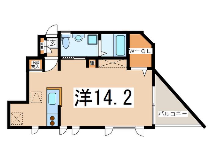 ヴィトラージュ方南町(ワンルーム/1階)の間取り写真