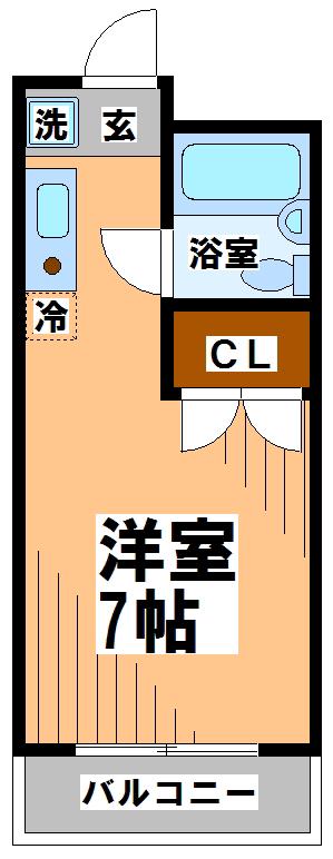 もんじゅ榎本(1K/1階)の間取り写真
