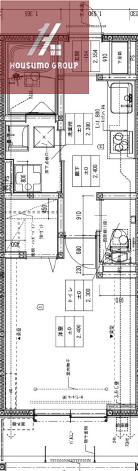 BELLEVUE生野西ANNEX(1K/2階)の間取り写真