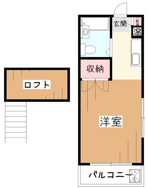 ホワイトハイムL(ワンルーム/1階)の間取り写真