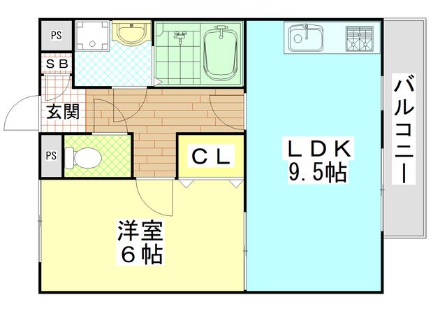アムールレオ(1LDK/2階)の間取り写真