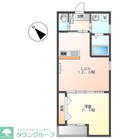 パーシモンズテラス(1LDK/3階)の間取り写真