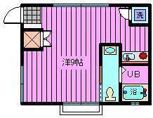 JR京浜東北線 さいたま新都心駅 徒歩8分 2階建 築26年(ワンルーム/1階)の間取り写真