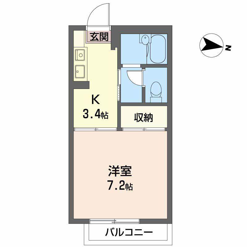 セフィラT・A・P A棟(1K/1階)の間取り写真