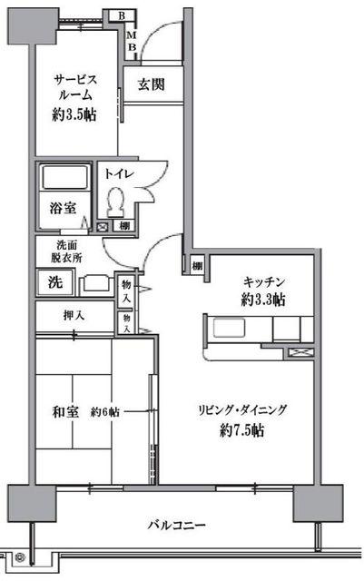 T′S GARDEN清瀬(1SLDK/1階)の間取り写真
