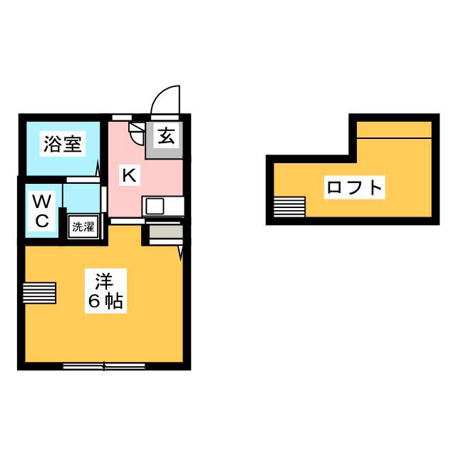 グランアッシュ(1K/1階)の間取り写真