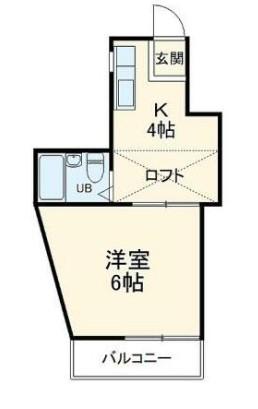 上坂マンション(1K/3階)の間取り写真