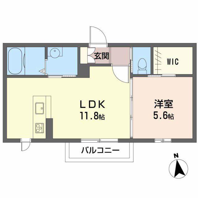 シャーメゾンHIRO II(1LDK/1階)の間取り写真