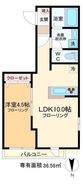 LARGO 大島 (1LDK/3階)の間取り写真