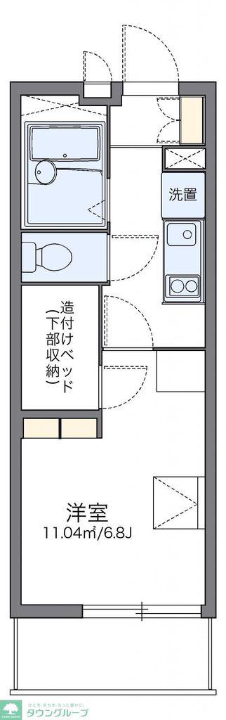 レオパレス英(1K/1階)の間取り写真
