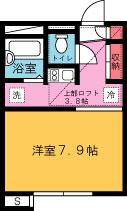 ディアコート(ワンルーム/1階)の間取り写真