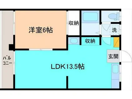 ドリーム806(1LDK/2階)の間取り写真