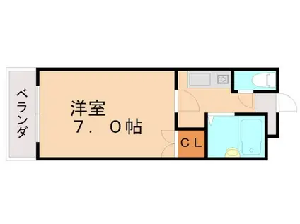 シルクハイツ(1K/1階)の間取り写真