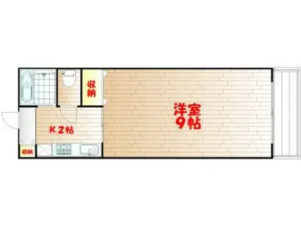 ピエ・タ・テール南方N(1K/3階)の間取り写真