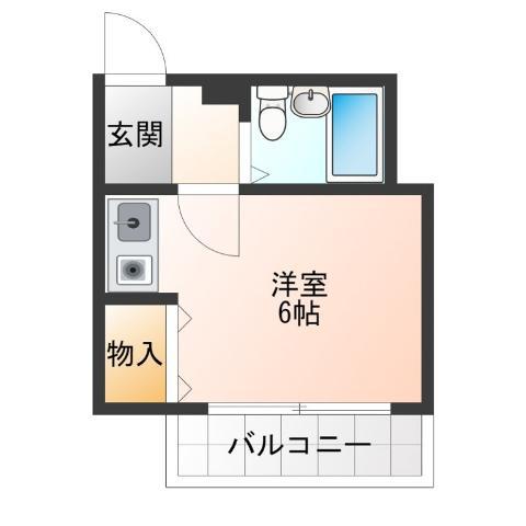 永田マンション(ワンルーム/3階)の間取り写真