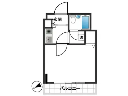 ライオンズマンション中野第5(1K/4階)の間取り写真