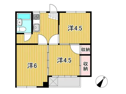AK5ビル(3K/3階)の間取り写真