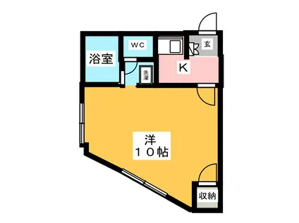 ハイムG(1K/2階)の間取り写真