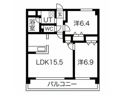 BERCER(2LDK/2階)の間取り写真