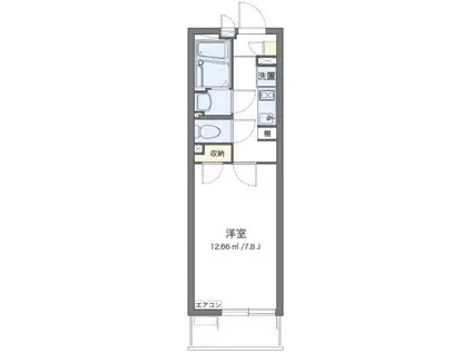 パレスアニマル21(1K/2階)の間取り写真