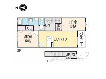 グラン アッシュ(2LDK/2階)の間取り写真