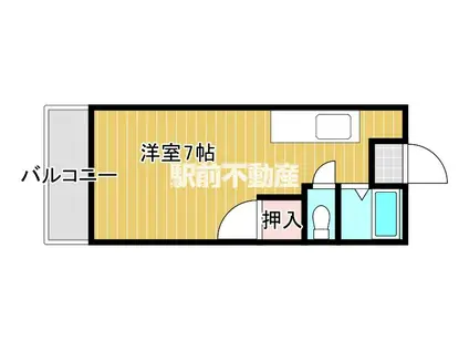 ベルハウスB(ワンルーム/1階)の間取り写真