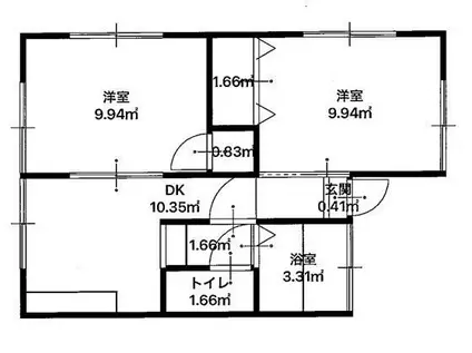 メゾン下川(2DK/2階)の間取り写真