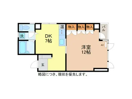 メゾンアカデミ(1DK/2階)の間取り写真