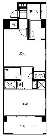アルテサウスタワー(1LDK/4階)の間取り写真