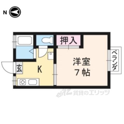 グリーン ハイツ(1K/2階)の間取り写真