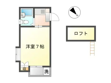 ミヨシコーポ 早島(1K/2階)の間取り写真