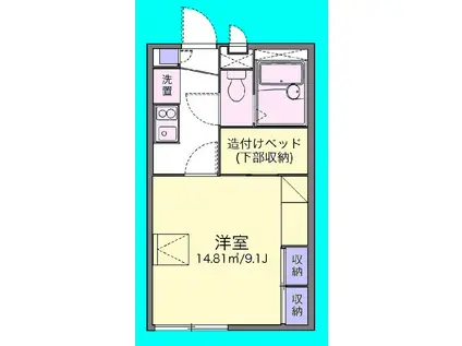 グランデペスカ(1K/2階)の間取り写真