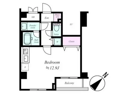 コンフォラス千石(ワンルーム/7階)の間取り写真