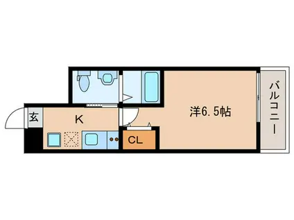 いろは梅小路(1K/1階)の間取り写真