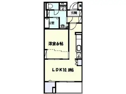 ブリッサ港南(1LDK/1階)の間取り写真