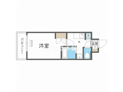 ジュネーゼ梅田北プラウディア(1K/2階)の間取り写真