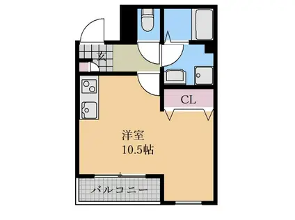 ラ・メゾン・ド・クロシュ(ワンルーム/1階)の間取り写真