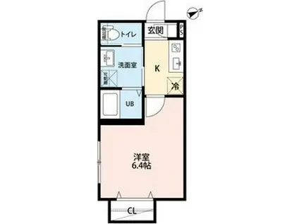 BAILA &PREMIUMバイラ アンドプ(1K/2階)の間取り写真