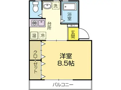 レークハイツKOYAMA(1K/1階)の間取り写真