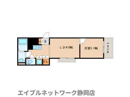 カーサミラ音羽(1LDK/1階)の間取り写真