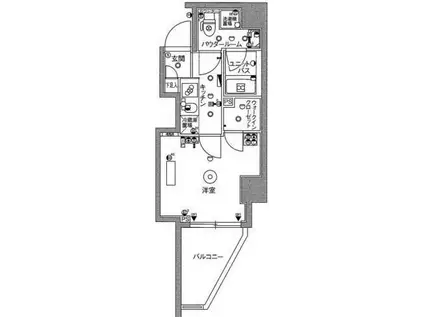 スカイコート蒲田壱番館(1K/5階)の間取り写真