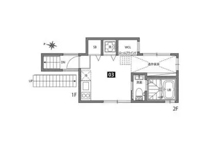 グランエッグス桜上水T(ワンルーム/2階)の間取り写真