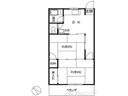 エルソフィア正雀I(2DK/3階)の間取り写真
