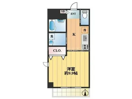 TSGARDEN西台(1K/2階)の間取り写真