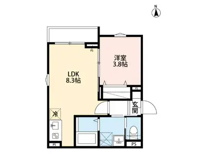 DOLCEVITA南流山(1LDK/3階)の間取り写真