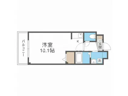 サル ドゥ セジュール(1K/2階)の間取り写真