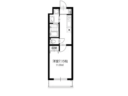 志幸88BIBIAN(1K/3階)の間取り写真