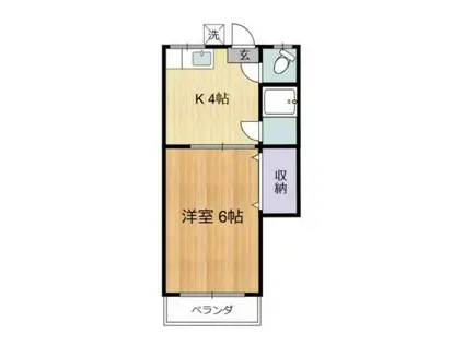 ハイムクリエイション(1K/2階)の間取り写真