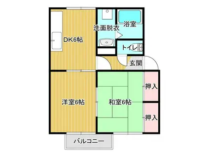 セジュール香田(2DK/2階)の間取り写真