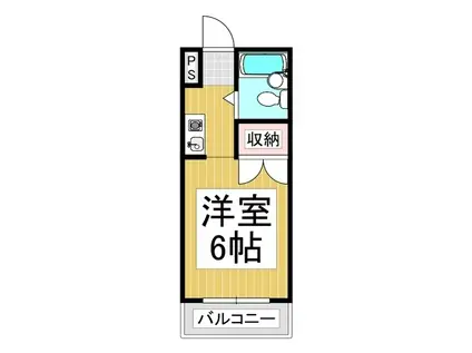 メゾン結(ワンルーム/3階)の間取り写真